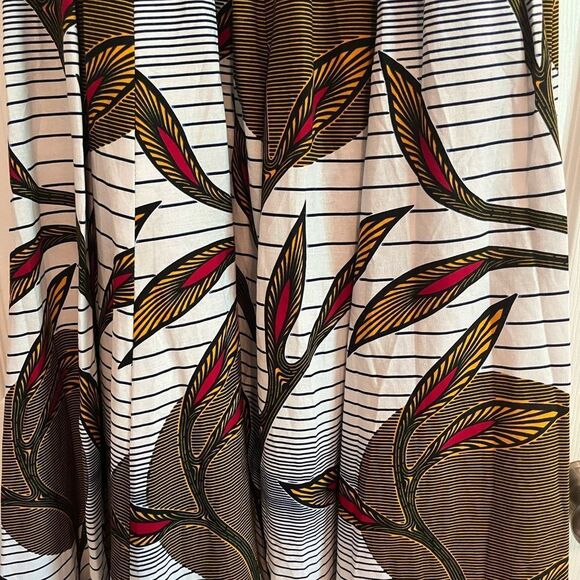 Francis + Benedict Brown and White Pleated A-Line Maxi Skirt - Picture 7 of 9